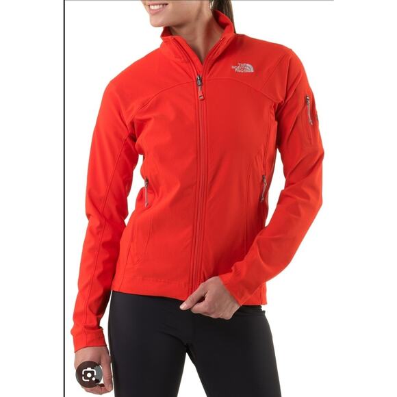 The North Face Jackets & Blazers - The North Face Womens S Neon Orange Softshell Jacket Full Zip Mock Neck Casual